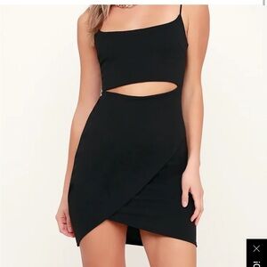 Lulu's Cutout on the Town Elegant Black Dress